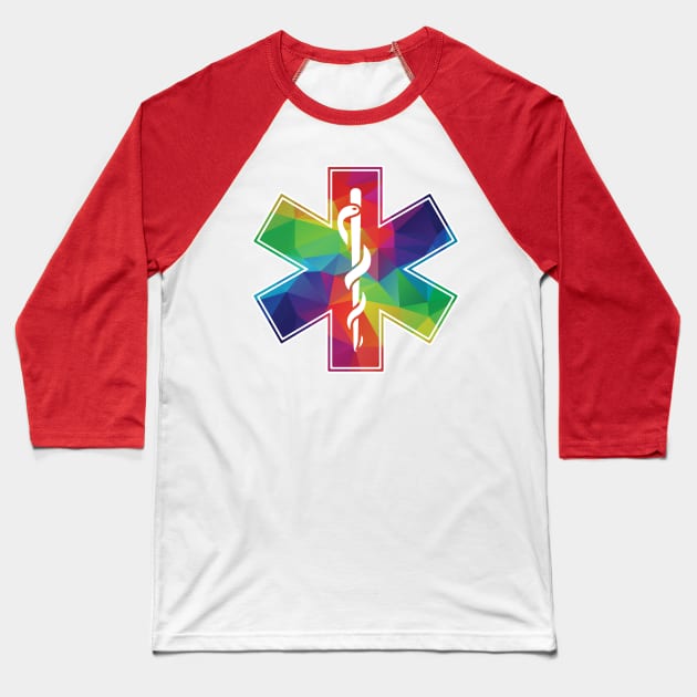 Star of Life- Gemoetric Baseball T-Shirt by Sharayah